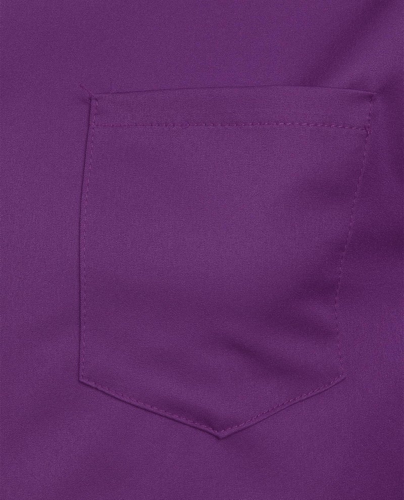 ZEROYAA Men's Banded Collar Slim Fit Long Sleeve Casual Button Down Dress Shirts with Pocket ZLCL09 Purple Medium - Image 4